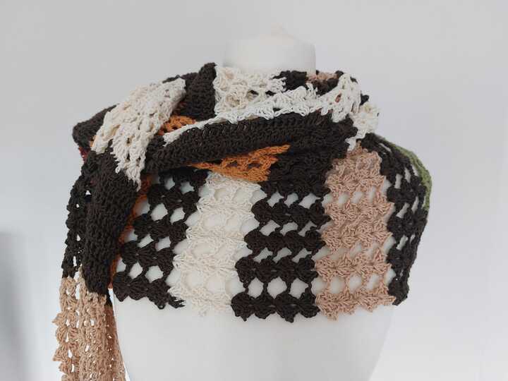 Häkelanleitung flaches Dreiecktuch Talia