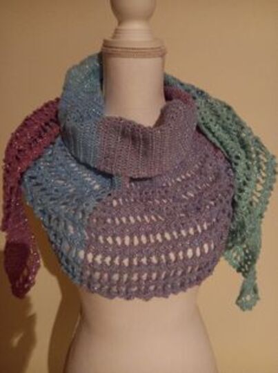 Häkelanleitung flaches Dreiecktuch Talia