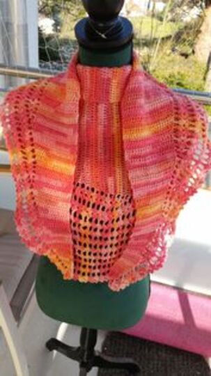 Häkelanleitung flaches Dreiecktuch Talia