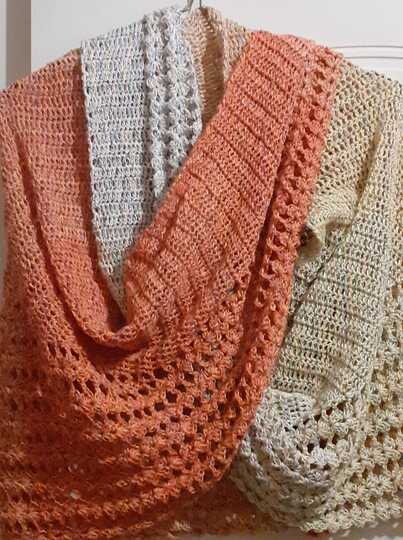 Häkelanleitung flaches Dreiecktuch Talia