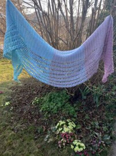 Häkelanleitung flaches Dreiecktuch Talia