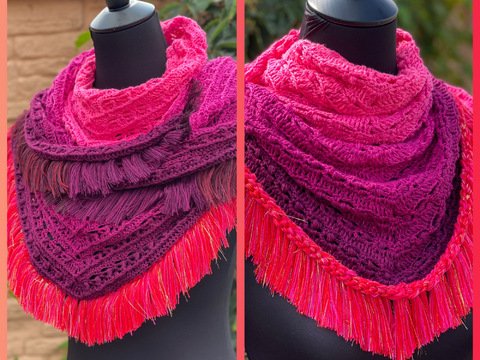 Anleitung Makrochet - flaches Dreieckstuch