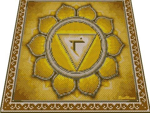 Häkelmuster * MANIPURA - SOLARPLEXUSCHAKRA * Grafik für C2C Decke