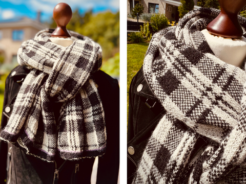 Scott Black & White Scarf from the Highland Collection