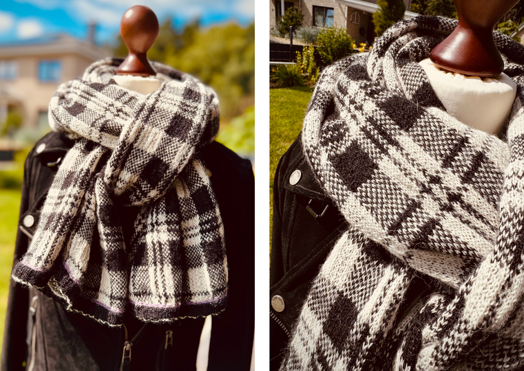 Scott Black & White Scarf from the Highland Collection