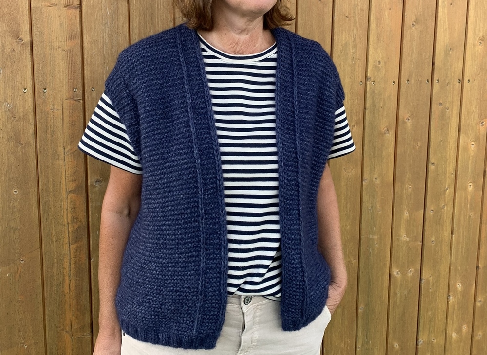 Strickanleitung Weste Jana Größe 36 – 48