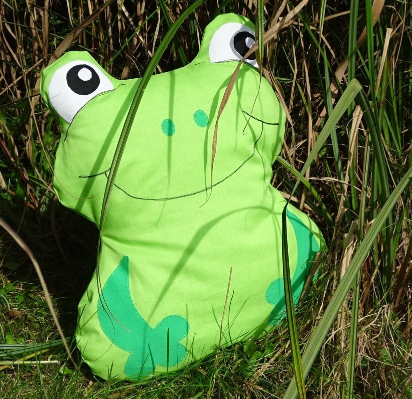 Frosch Kissen nähen in 3 Größen Schnittmuster
