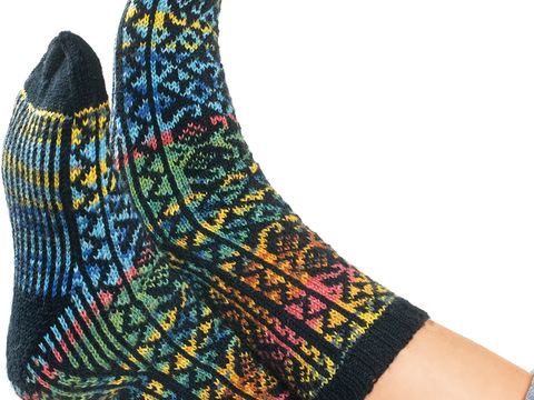 Socken mit Farbverlauf im Jacquardmuster