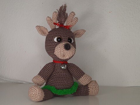 Die Schnullerbande - Hildegard das schielende Rentier - Amigurumi