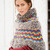 Fell-Poncho mit Fair-Isle