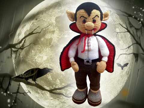 Häkelanleitung / Amigurumi / Dracula
