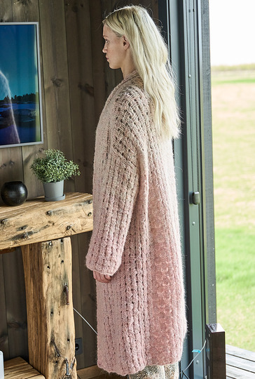 Longjacke im Strukturmuster