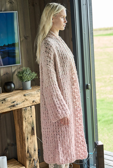 Longjacke im Strukturmuster