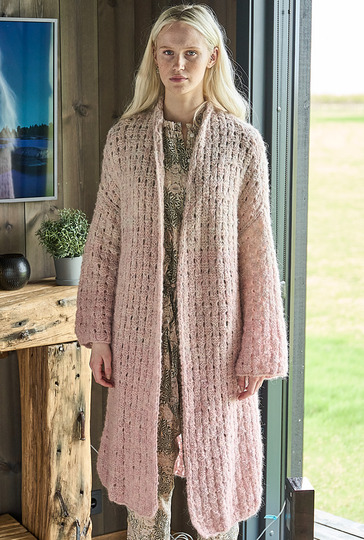 Longjacke im Strukturmuster