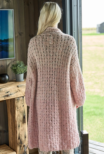 Longjacke im Strukturmuster