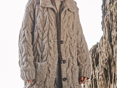 Mantel im Zopfmuster