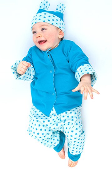 Schnittmuster Baby-Set ALBERTO – Overall Jacke Mütze Gr. 56/62–92/98