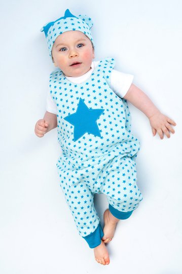 Schnittmuster Baby-Set ALBERTO – Overall Jacke Mütze Gr. 56/62–92/98