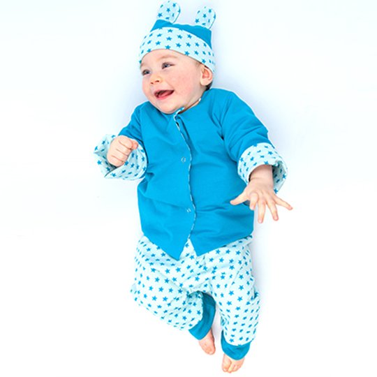Schnittmuster Baby-Set ALBERTO – Overall Jacke Mütze Gr. 56/62–92/98