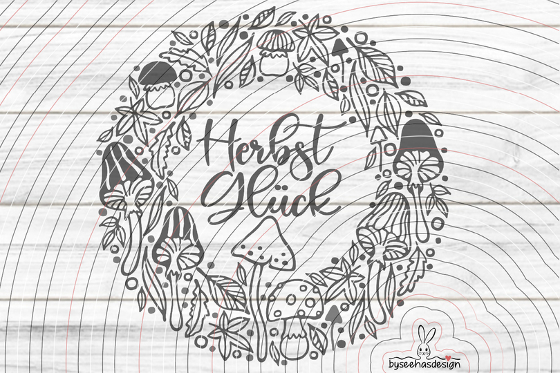 Kranz Herbst Glück Plotterdatei SVG DXF