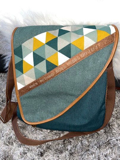 TARANEH - große Tasche nähen - Hochformat