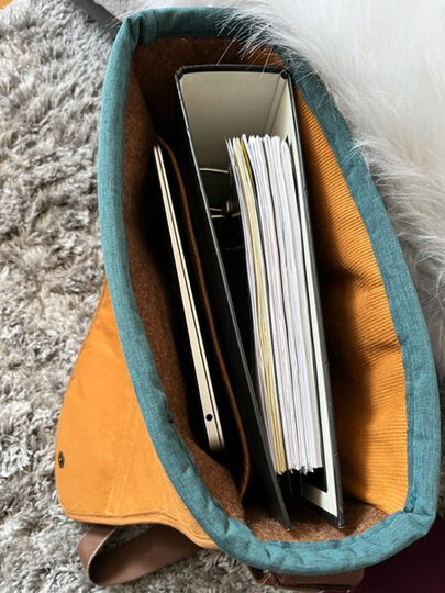 TARANEH - große Tasche nähen - Hochformat