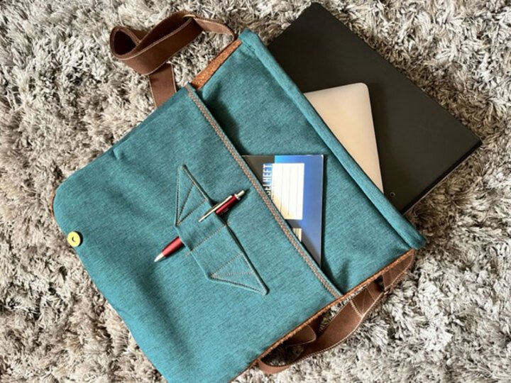 TARANEH - große Tasche nähen - Hochformat