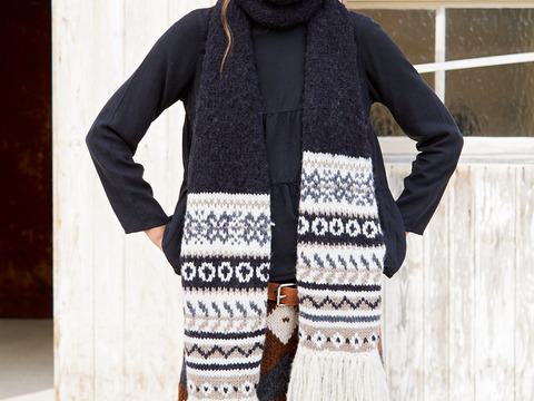 Voluminöser Schal und passende Mütze