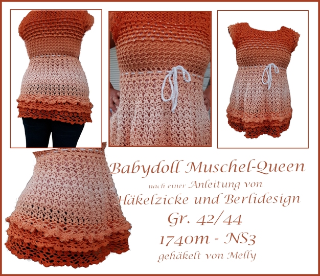 Häkelanleitung Babydoll Muschel-Queen