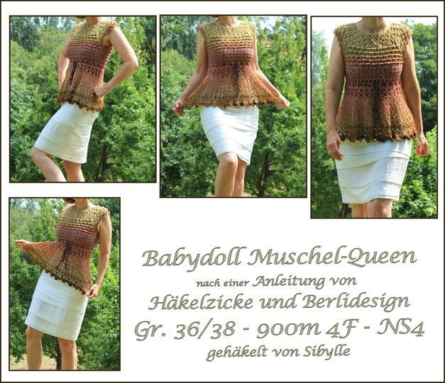 Häkelanleitung Babydoll Muschel-Queen