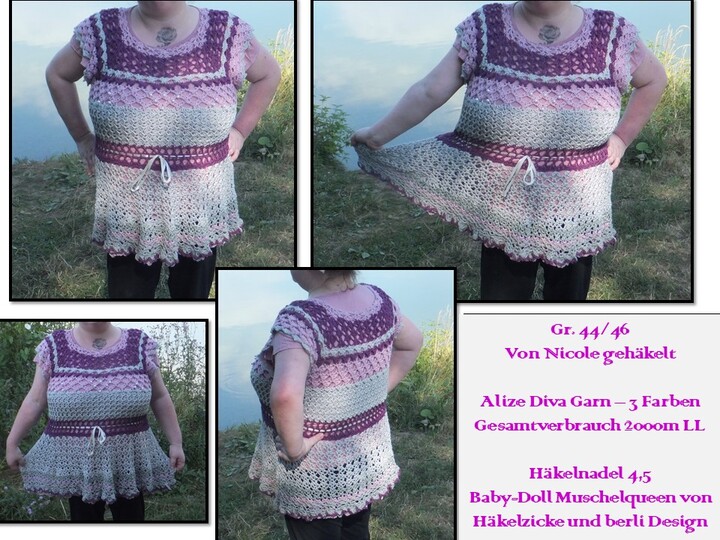 Häkelanleitung Babydoll Muschel-Queen