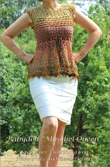 Häkelanleitung Babydoll Muschel-Queen
