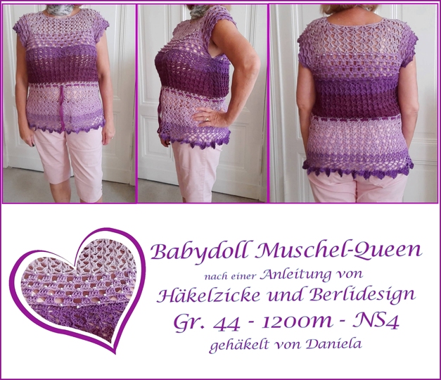 Häkelanleitung Babydoll Muschel-Queen