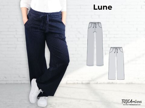 Hose Lune Größe 34-54 Schnittmuster inkl. Nähanleitung