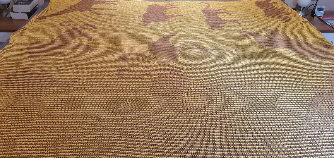 African Animals, Shadow Knitting, Illusion Knitting, Motif Blanket