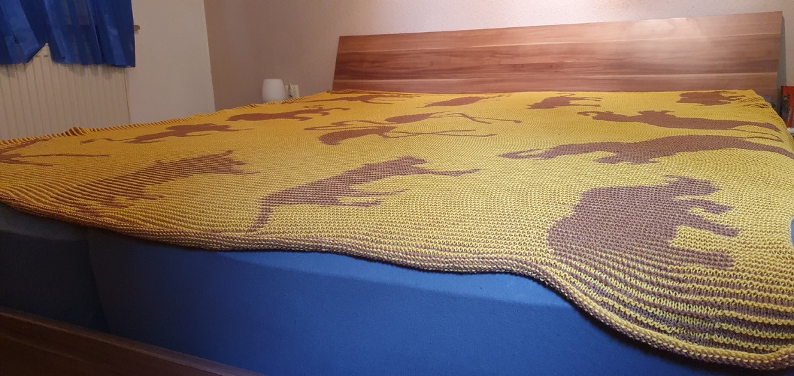 African Animals, Shadow Knitting, Illusion Knitting, Motif Blanket