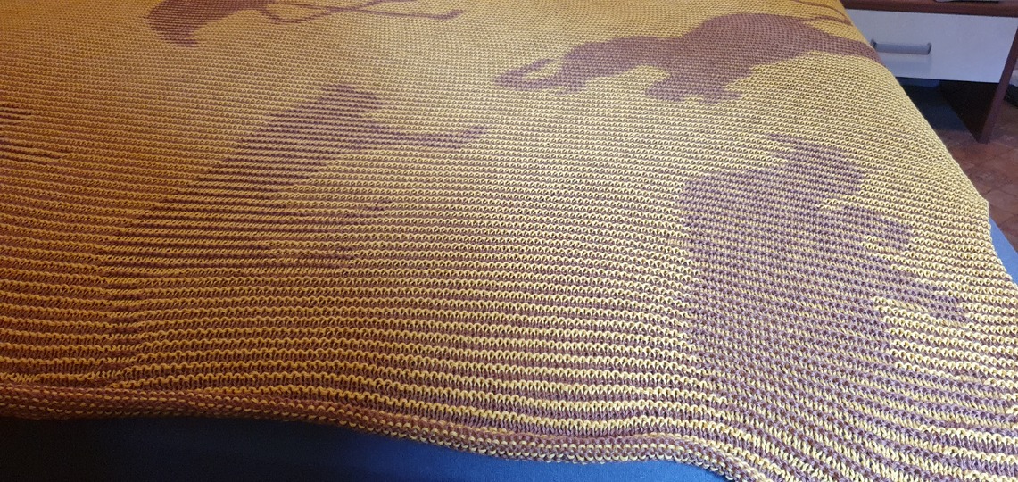 African Animals, Shadow Knitting, Illusion Knitting, Motif Blanket