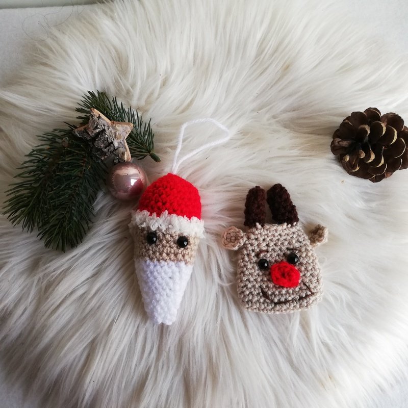 Häkelanleitung Adventskalender Weihnachtsmann und Rentier - Bild 2