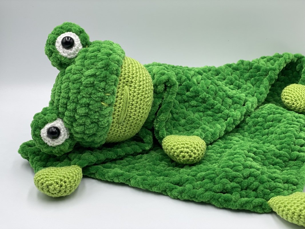Häkelanleitung - Schnuffeltuch / Schmusetuch Frosch - Bild 3
