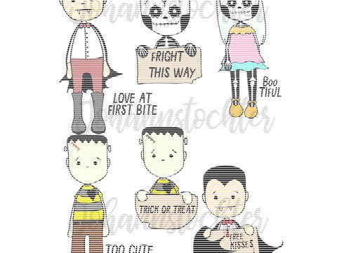 Plotterdatei Kindergrusel - Halloween Vorlagen