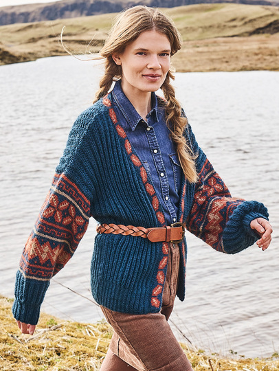 Jacke mit Jacquardmustern