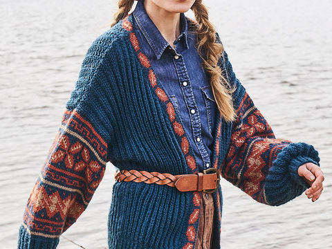 Jacke mit Jacquardmustern