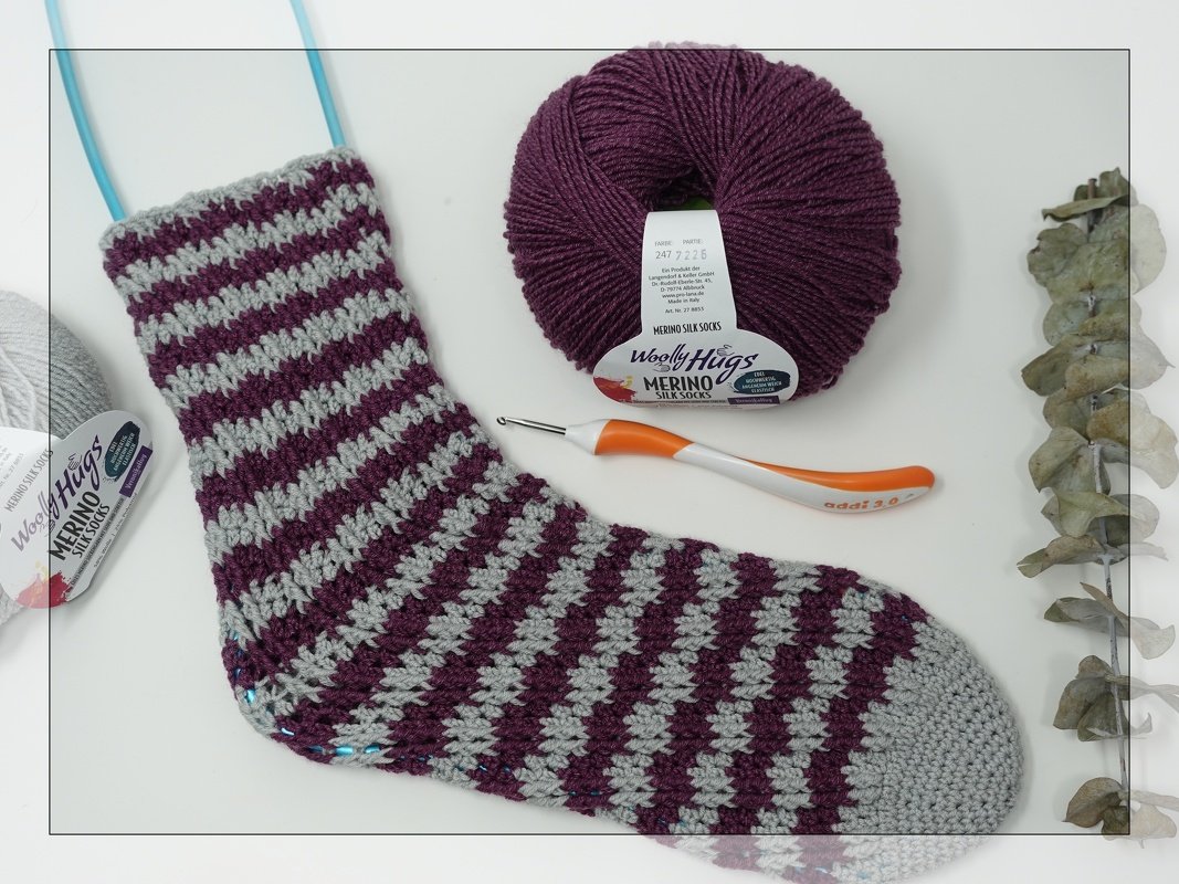 Spiralsocken Stripes - Häkeln EINFACH