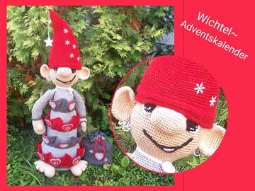 Häkelanleitung / Amigurumi / Adventskalender-Wichtel