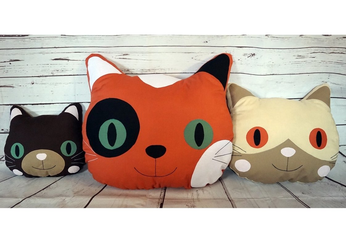 Katzen Kissen in 3 Größen nähen