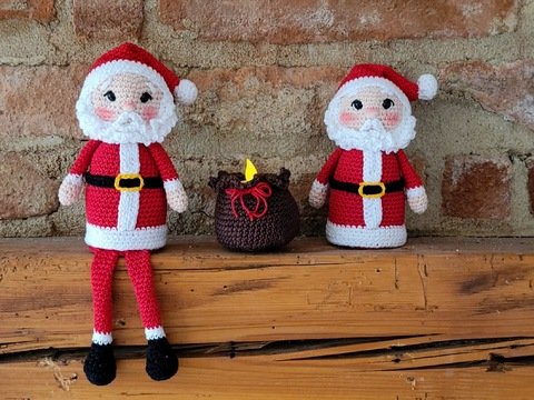 Anleitung für Teelichthalter/Kantenhocker Weihnachtsmann