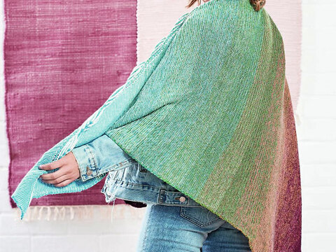 Woolly Hugs Tuch Blätter-Wellen mit einer tollen Randbordüre