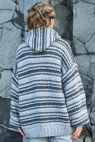 Gestreifte Kapuzenjacke