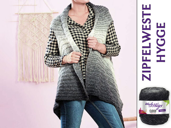 Woolly Hugs Zipfelweste Hygge, eine tolle Weste zum Drüberziehen