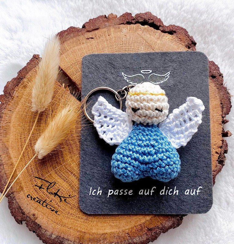 Schutzengel mit Herz, Häkelanleitung, kleiner Engel in 2 Varianten - Bild 5